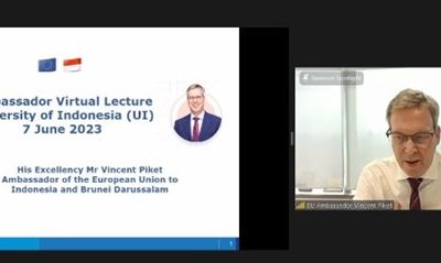 DEPARTEMEN HUBUNGAN INTERNASIONAL FISIP UI ADAKAN KULIAH TAMU BERSAMA DUTA BESAR UNI EROPA UNTUK INDONESIA DAN BRUNEI DARUSSALAM